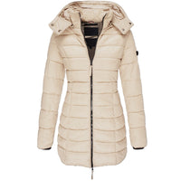 Women's parka with hood and down filling - Elena