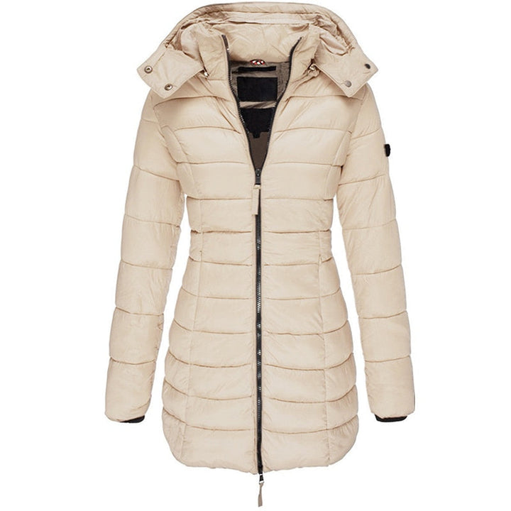 Women's parka with hood and down filling - Elena