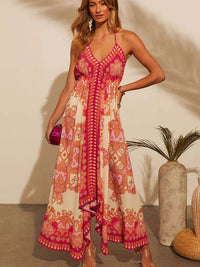 Airy & Stylish Boho Maxi Dress with Halterneck for Women – Naya