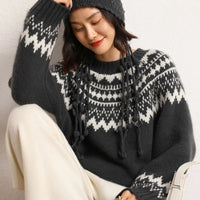 Comfortable knitted sweater for women - Chloe