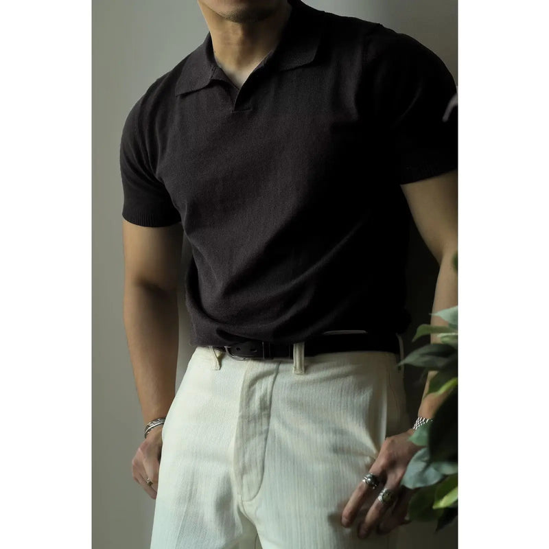 Slim fit herrepoloshirt med glidelås – Fabrizio