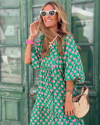 Boho summer dress in Ibiza style with loose fit – Elira