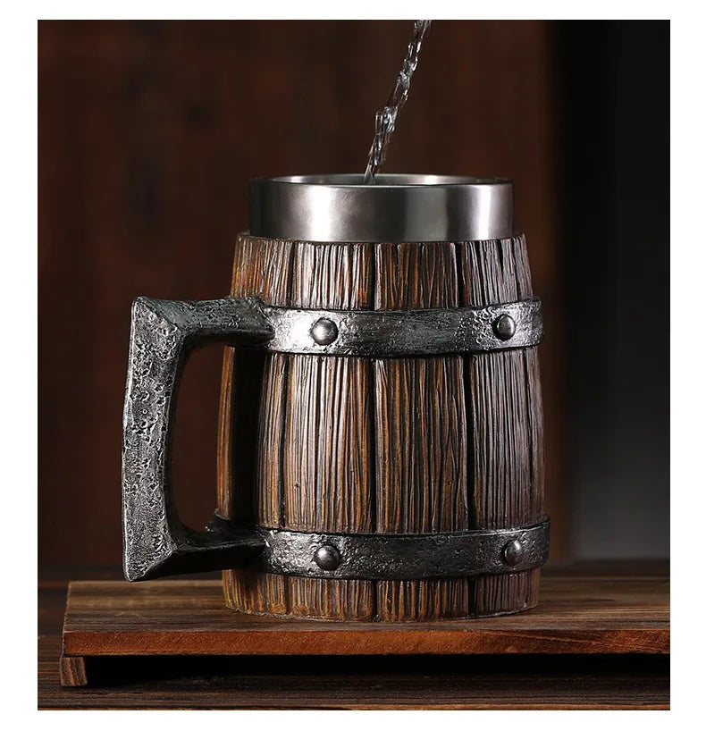 Wooden Beer Mug with Stainless Steel Insert (600 ml) – OakMug Oktoberfest 2025