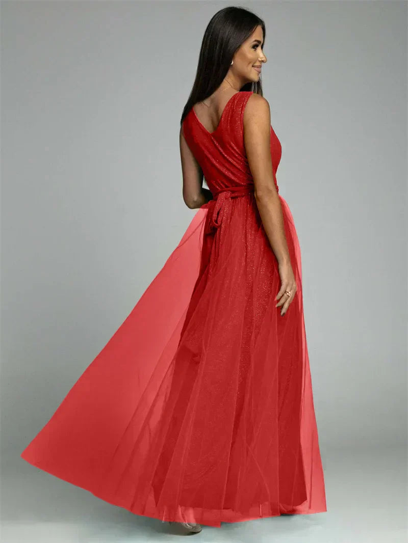 Stylish V-Neck Dress - Mindy