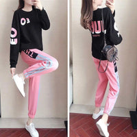 Damen Trainingsanzug Zweiteilige Set mit Sweater und Hose – Leona