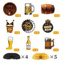 Table decoration bundles with beer motifs (3×9 sets) – FestTisch Oktoberfest 2025