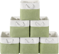 Set von 6 faltbaren Stoffwürfeln mit Seilgriffen – Nadir