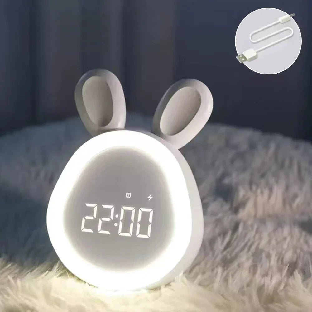 Despertador infantil en forma de conejo con luz nocturna LED - BunniGlow
