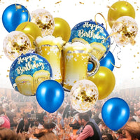 Ballonsæt i ølkrus-design (16 dele) – ProstBallon Oktoberfest 2025