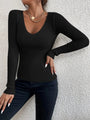 Strickpullover mit V-Ausschnitt aus Feinstrick – Lenora