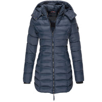 Women's parka with hood and down filling - Elena