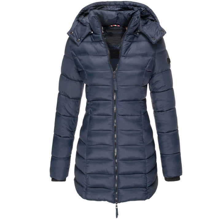 Women's parka with hood and down filling - Elena