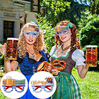 Partybrillesæt i Oktoberfest-design (12 dele) - 1+1 Gratis – SpaßBrillen Oktoberfest 2025