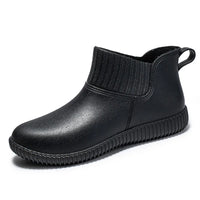 Botines de lluvia para mujer impermeables con caña de punto y suela antideslizante – Liora