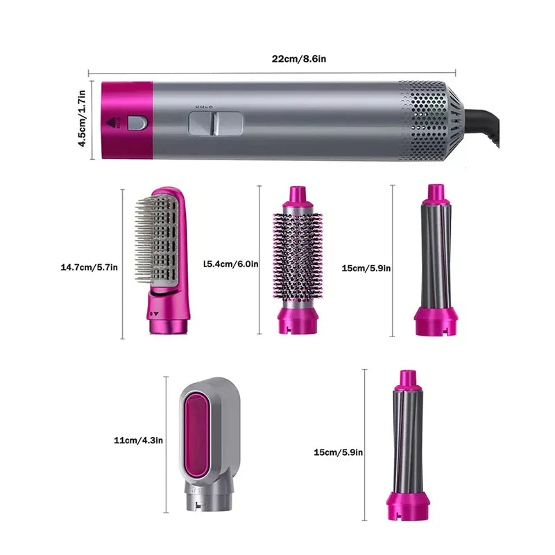5-in-1 Hot Air Hair Dryer Brush – Aurevia