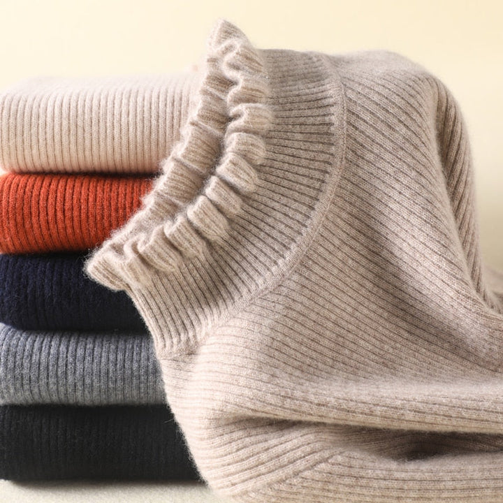 Comfortable Women's Cashmere Turtleneck Sweater – Aurélie