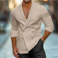 Breathable & Stylish Double-Buttoned Linen Shirt Men – Mateo