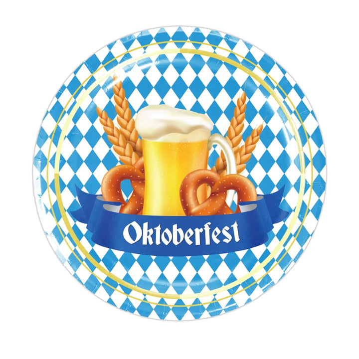 Disposable party tableware set in Oktoberfest design (including tablecloth) – GaudiSet Oktoberfest 2025