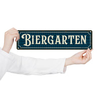 Vintage Metallschild – BiergartenTor Oktoberfest 2025