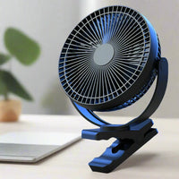 Portable USB Battery Fan with 10000mAh Battery & Clip – Zephyr