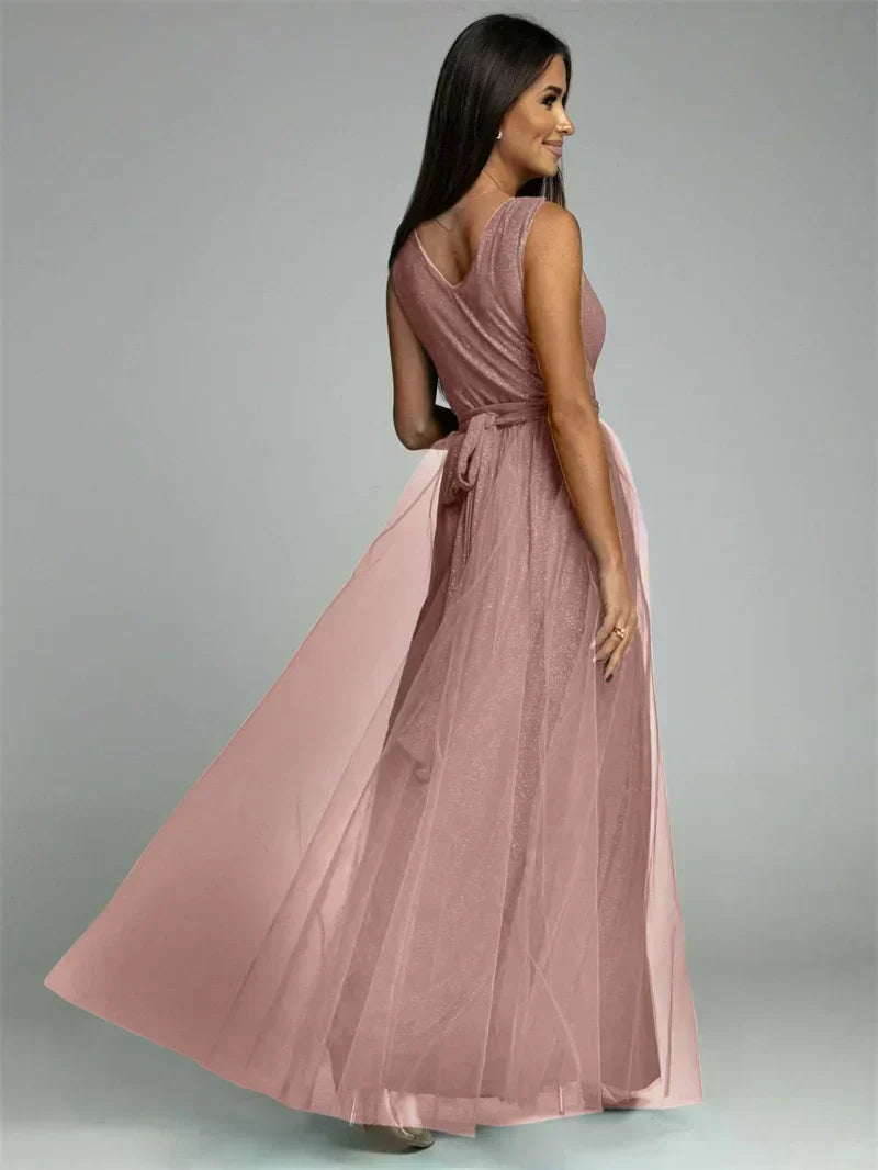 Stylish V-Neck Dress - Mindy