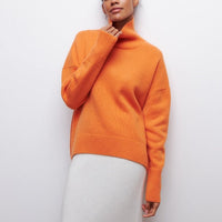 Soft Oversized Women's Turtleneck Sweater - Celeste