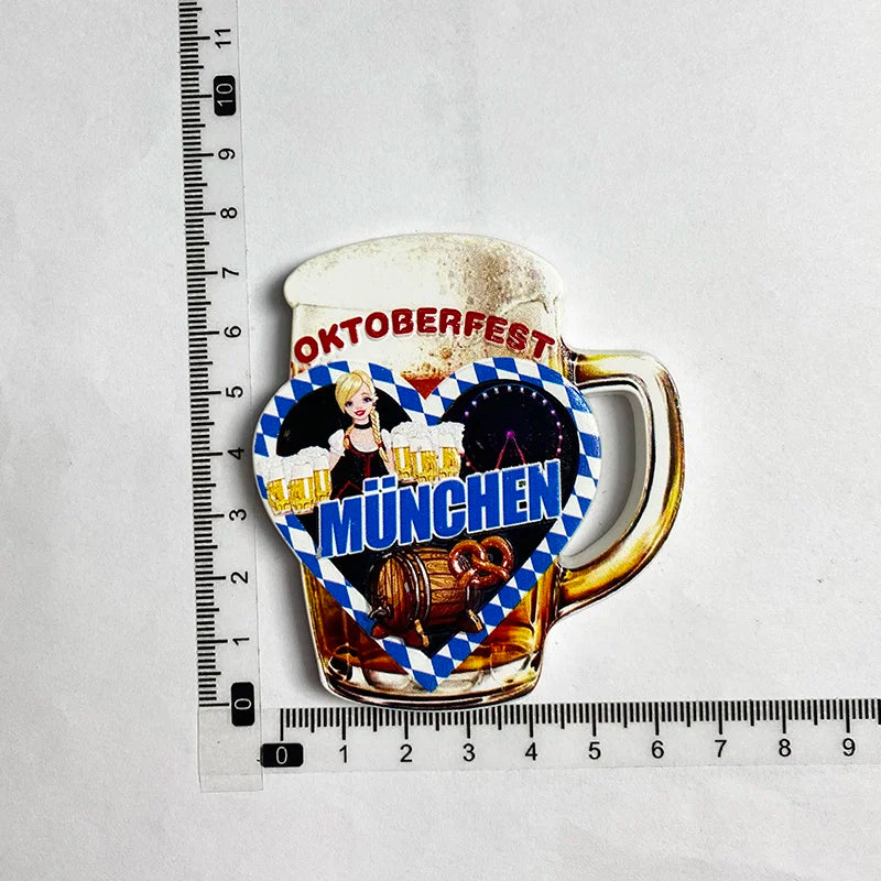 Refrigerator Magnet "Munich 3D" – Bavaria Magnet (1+1 Free) Oktoberfest 2025