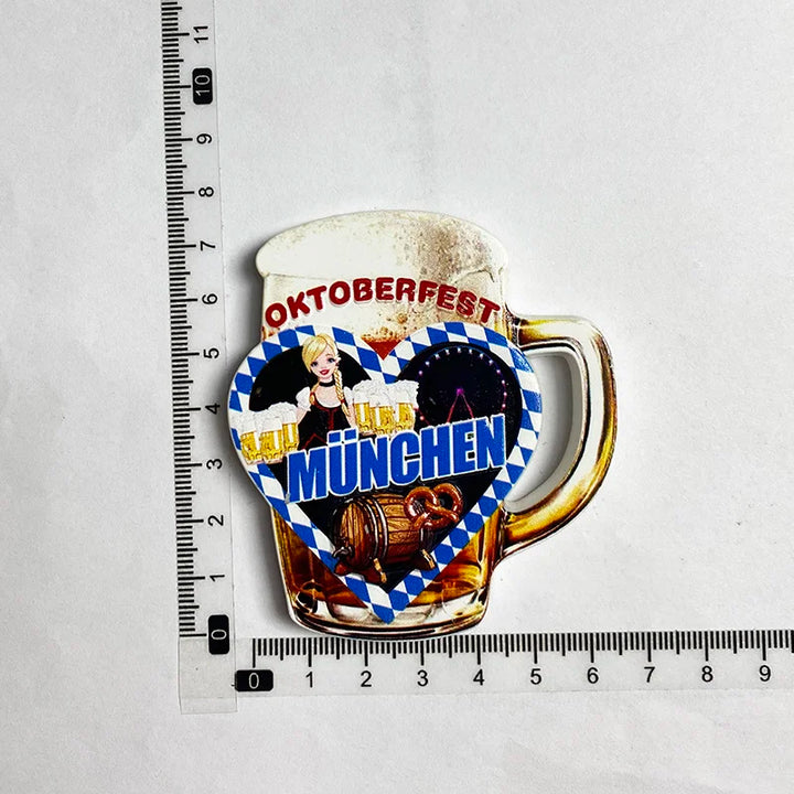 Refrigerator Magnet "Munich 3D" – Bavaria Magnet (1+1 Free) Oktoberfest 2025