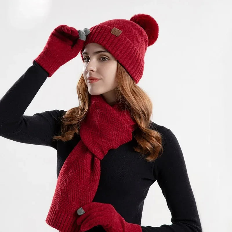 Trendy dame vinter beanie sæt - Lara