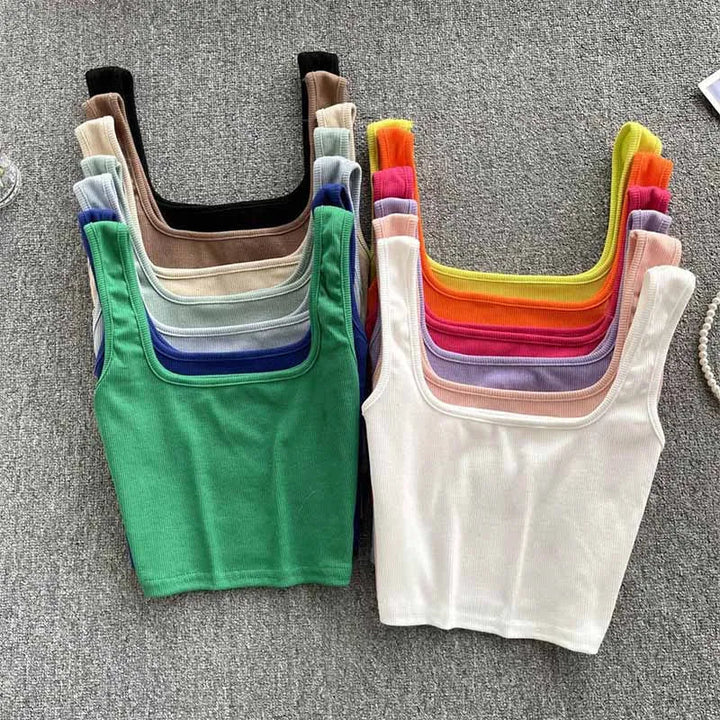 Seamless Crop Top in Solid Color – Zayra
