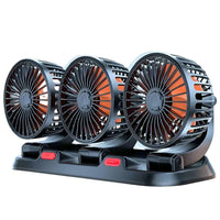 360° verstellbarer 3-Kopf-Autolüfter USB/12V/24V – AirFlow