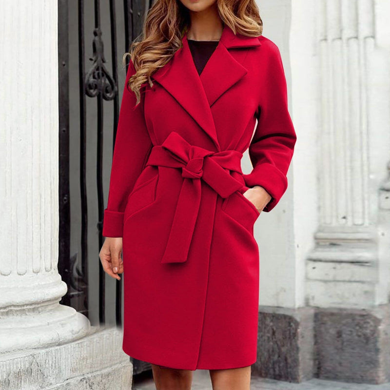 Long Women's Trench Coat Winter Coat - Sienna