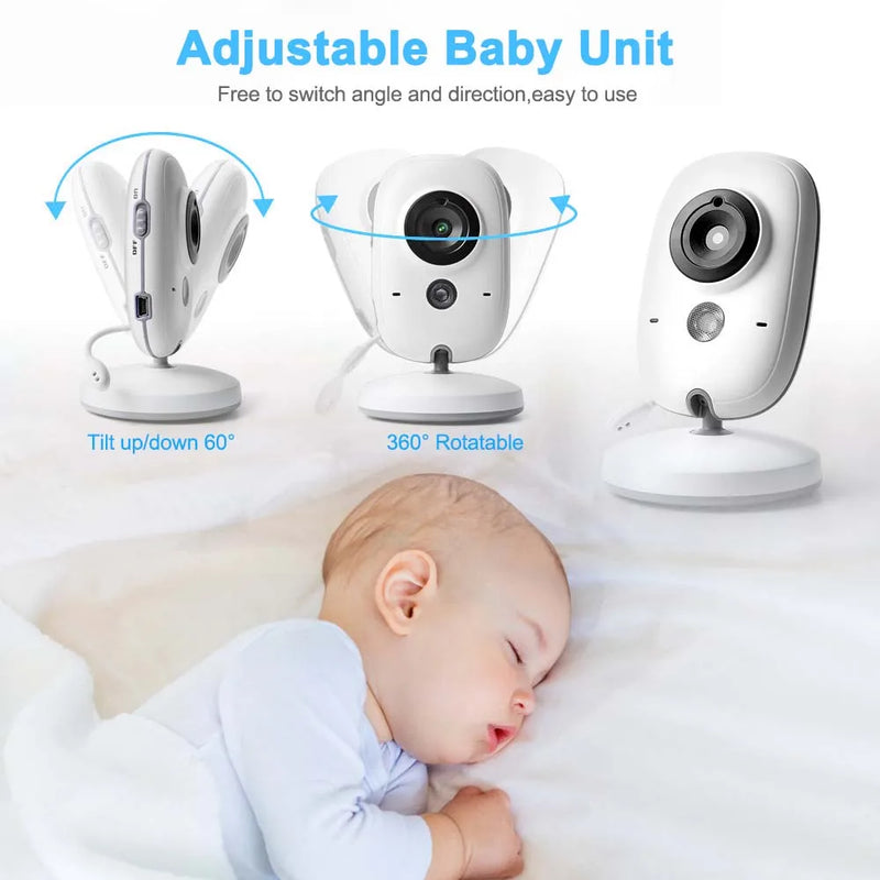 3,5-Zoll Video-Babyphone mit Nachtsicht, Temperaturanzeige und Gegensprechanlage