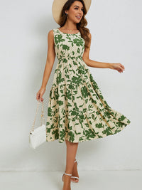 Summer Midi Dress with Floral Print – Fenna