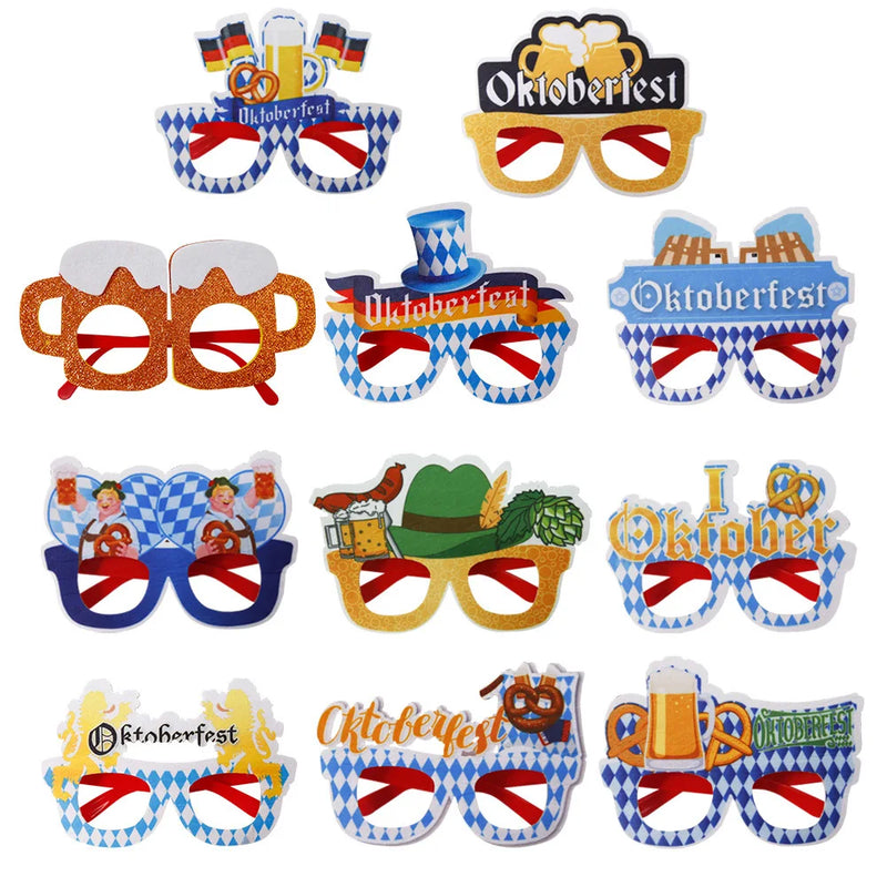 Partybrillesæt i Oktoberfest-design (12 dele) - 1+1 Gratis – SpaßBrillen Oktoberfest 2025