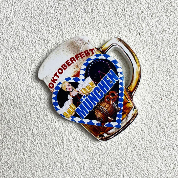 Refrigerator Magnet "Munich 3D" – Bavaria Magnet (1+1 Free) Oktoberfest 2025