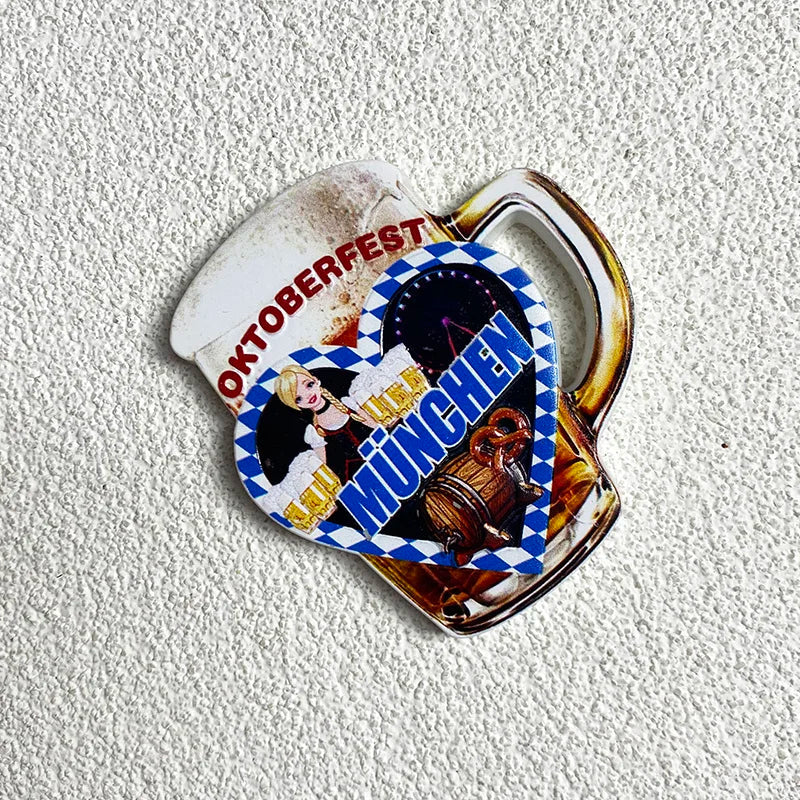 Refrigerator Magnet "Munich 3D" – Bavaria Magnet (1+1 Free) Oktoberfest 2025