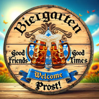 Metal Wall Sign "Beer Garden Cheers" – Cheers Sign Oktoberfest 2025