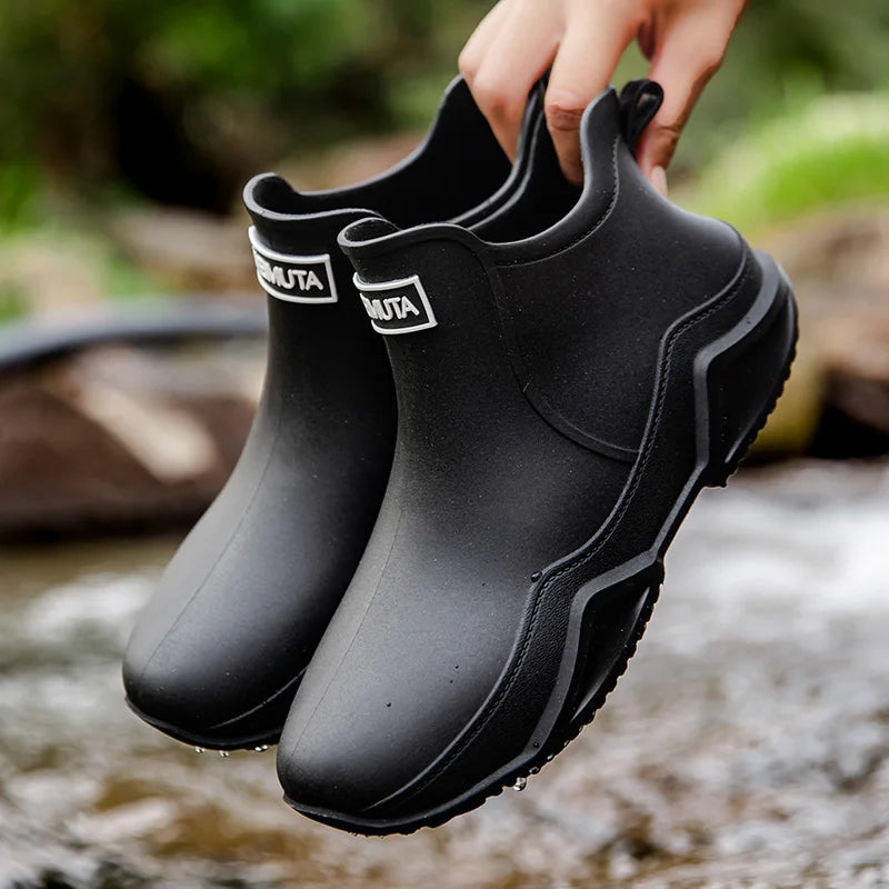 Botas de lluvia para mujer, de media caña y impermeables con suela antideslizante – Nivara