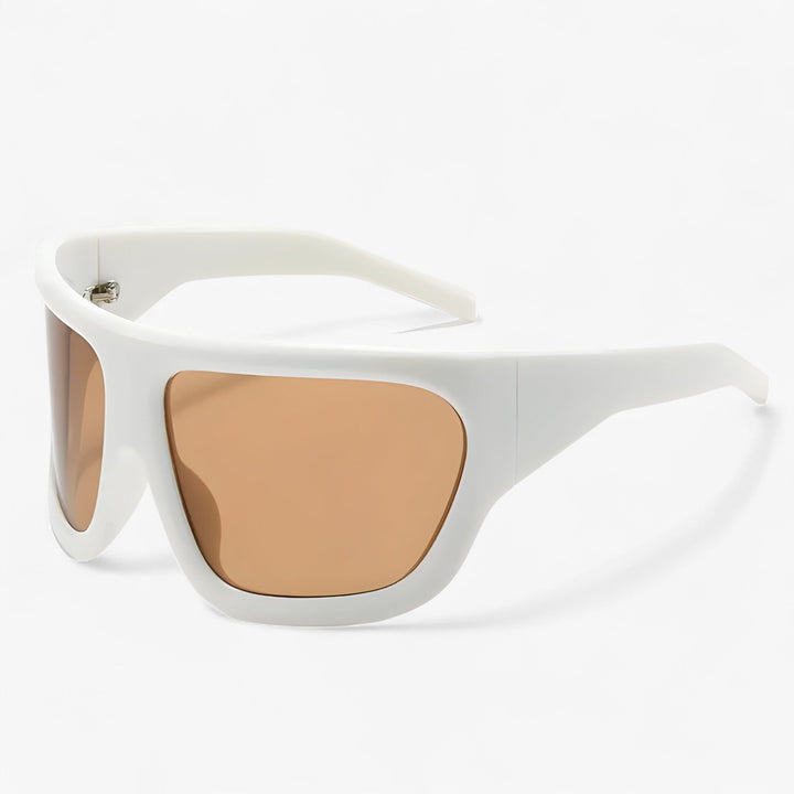 Oversized steampunk-sportsolbriller med wraparound-design – Ignix