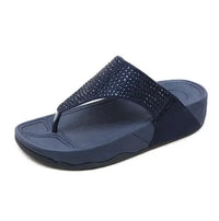 Comfortable women's platform slippers with rhinestones – Geneva