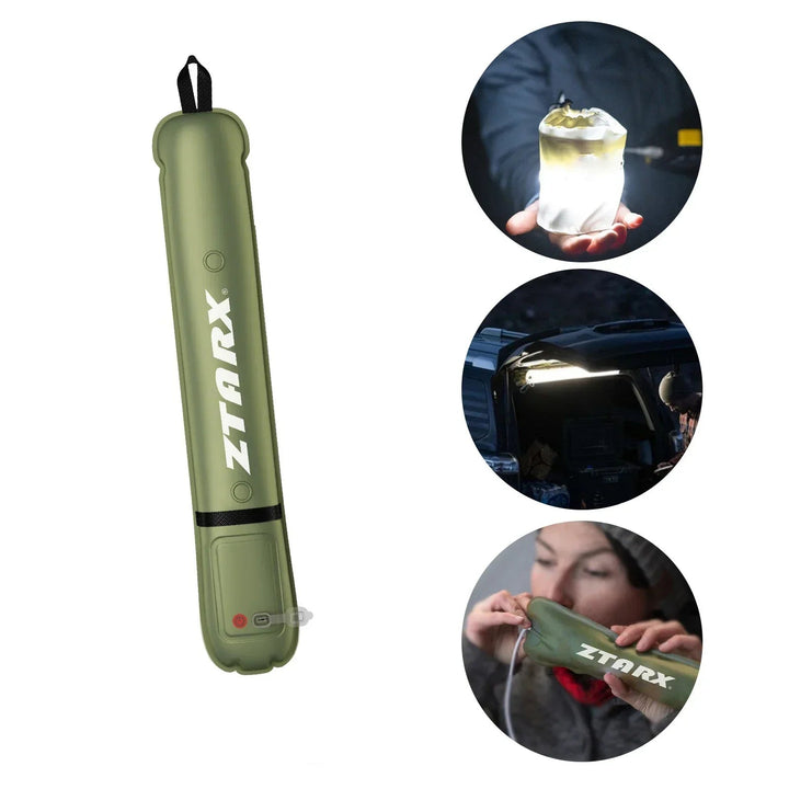 Oppblåsbar solcelle-LED-rørlampe – LumiGlow Pro