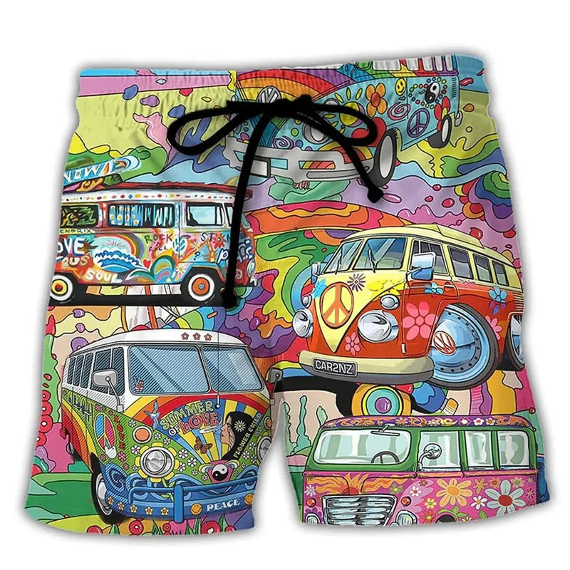 Men's Swim Shorts with Graffiti Print – NovaBay