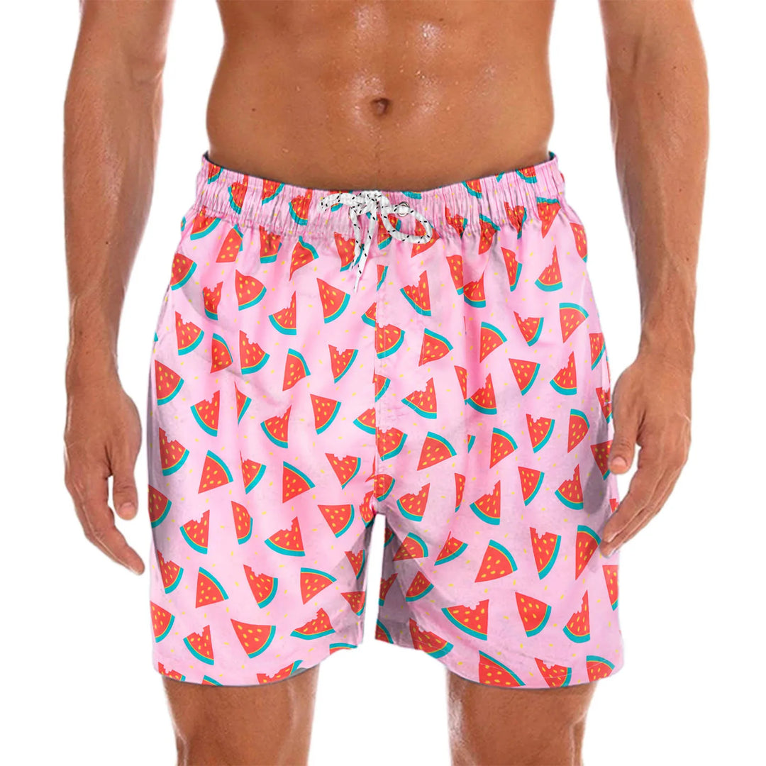 Men's Swim Shorts with Cheerful Print – Milo