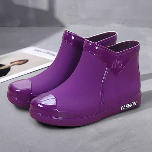 Women's waterproof rain boots with side zipper – Selis