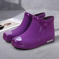 Women's waterproof rain boots with side zipper – Selis