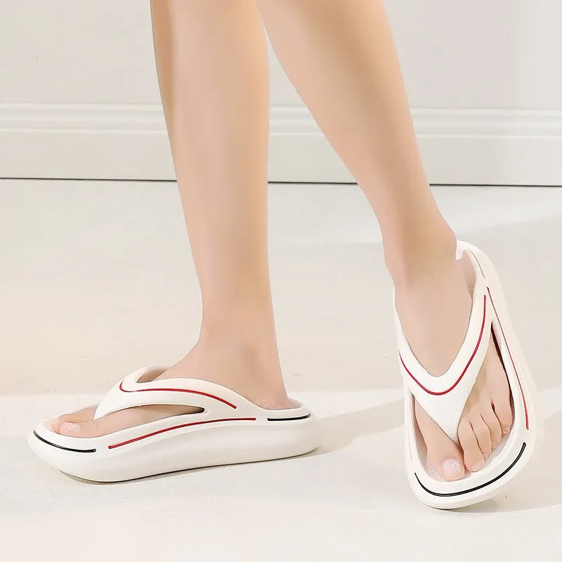 White ultra-lightweight unisex summer slippers with memory foam sole – Jureo