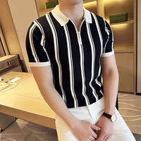 Short-sleeve polo with zipper for men – Silvano