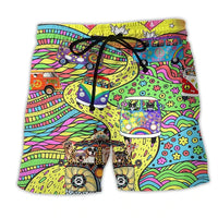 Men's Swim Shorts with Graffiti Print – NovaBay