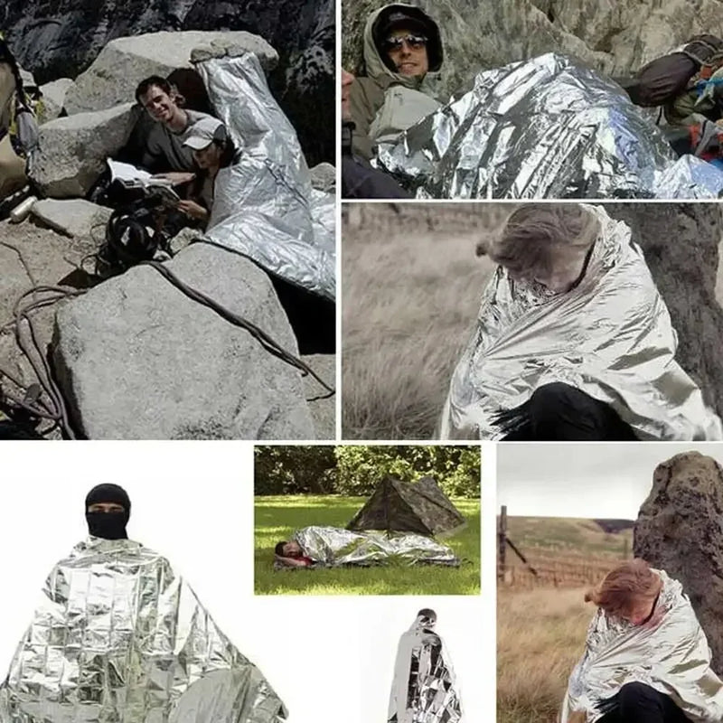 Multifunctional Emergency Blanket and Insulation Blanket - ThermaShield Poncho